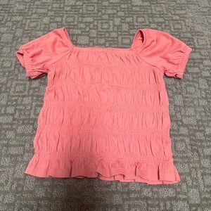 Old Navy Coral Ruffled Blouse